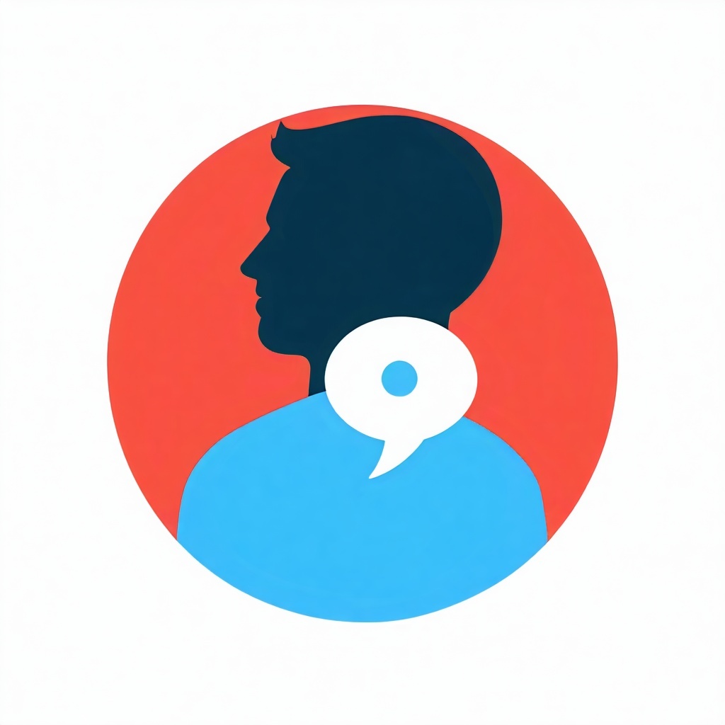 speaking icon circle