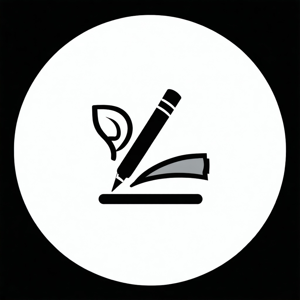 writing icon circle